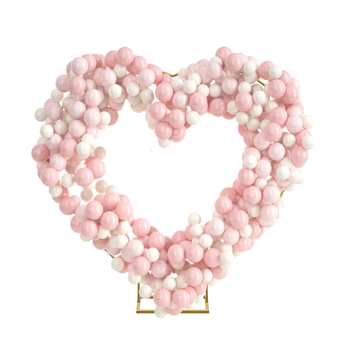 Arco a cuore 2x2m in metallo dorato elegante