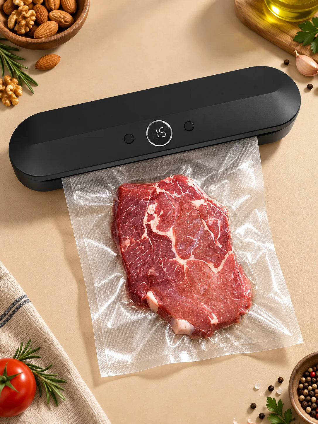 Sigillatore cibo mini portatile con chiusura sottovuoto