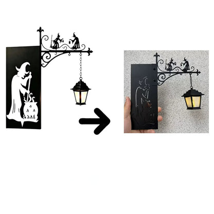 Lanterna da scaffale vintage con luce appendibile