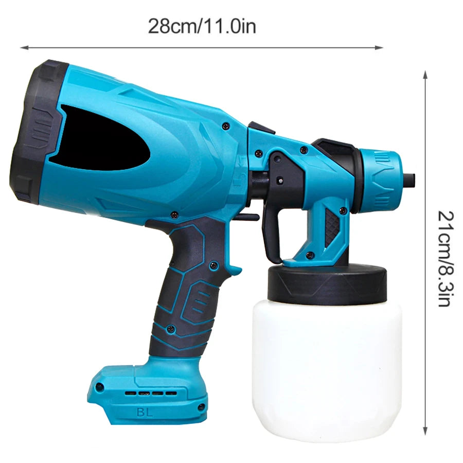 Pistola a Spruzzo Elettrica 800ml cordless 18V portatile