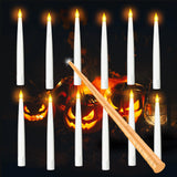 Candele LED galleggianti 12pz | Effetto tremolante con bacchetta
