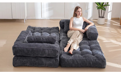 Divanoletto pieghevole in velluto con schiuma memory