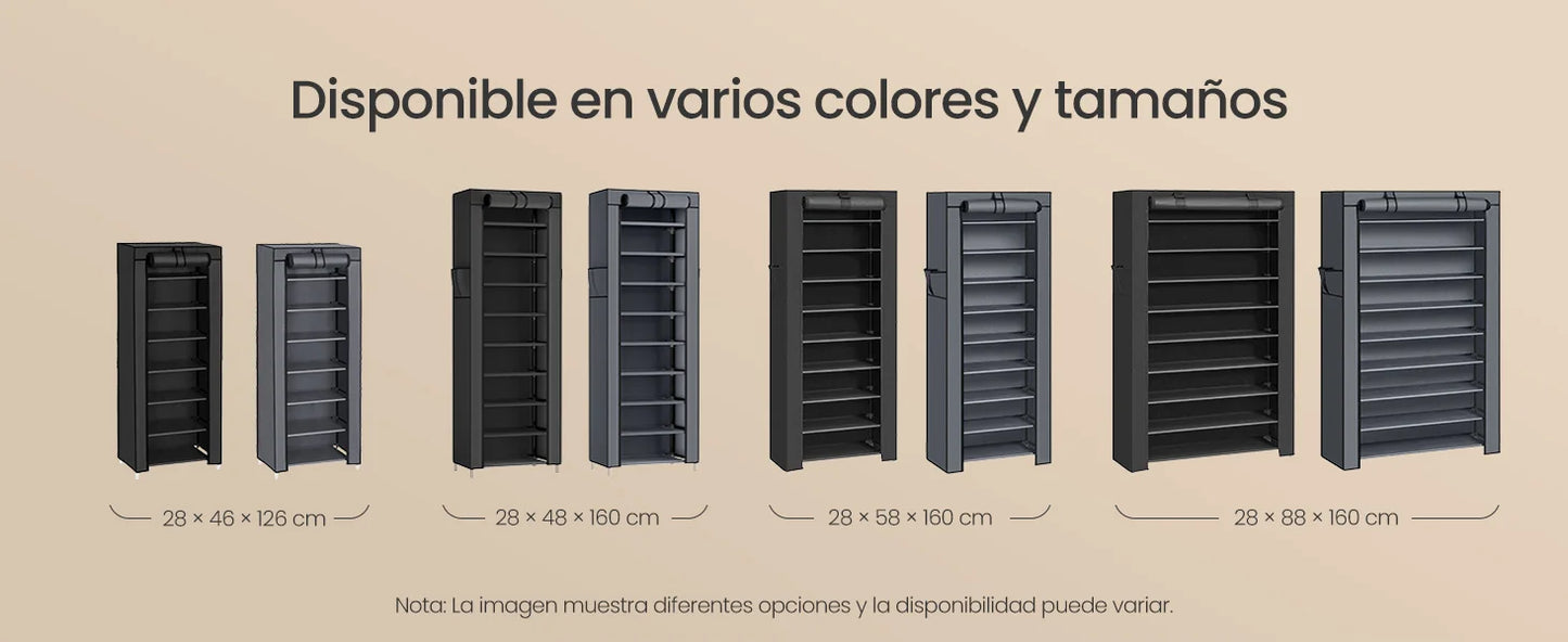 SONGMICS Scarpiera verticale 10 ripiani con copertura