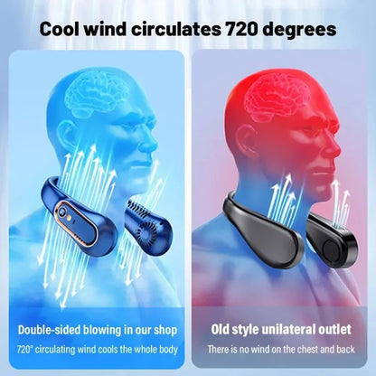 Ventilatore da collo bladeless mini – rinfrescante e portatile per studio, sport e ufficio