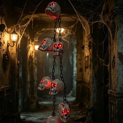 Teschio horror appendibile 1,8 m effetto fantasma