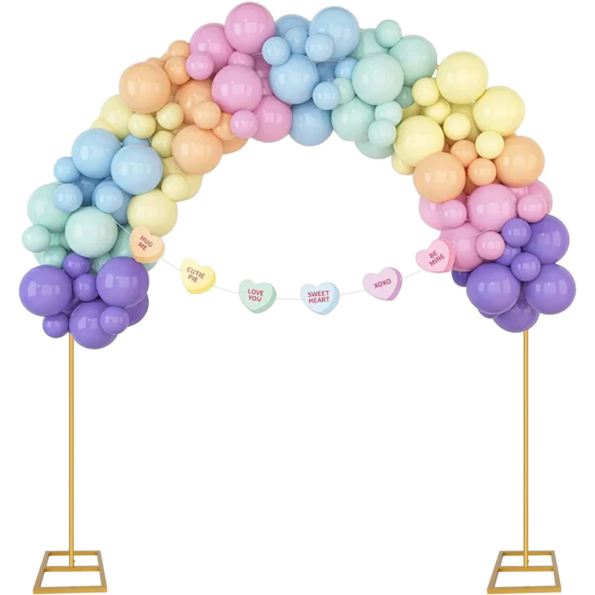 Arco circolare in metallo gold 2,1×2,4 m - riutilizzabile