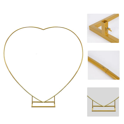 Arco a cuore 2x2m in metallo dorato elegante