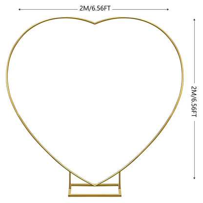 Arco a cuore 2x2m in metallo dorato elegante