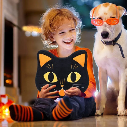 Cuscino Halloween Gatto Nero morbido in PP