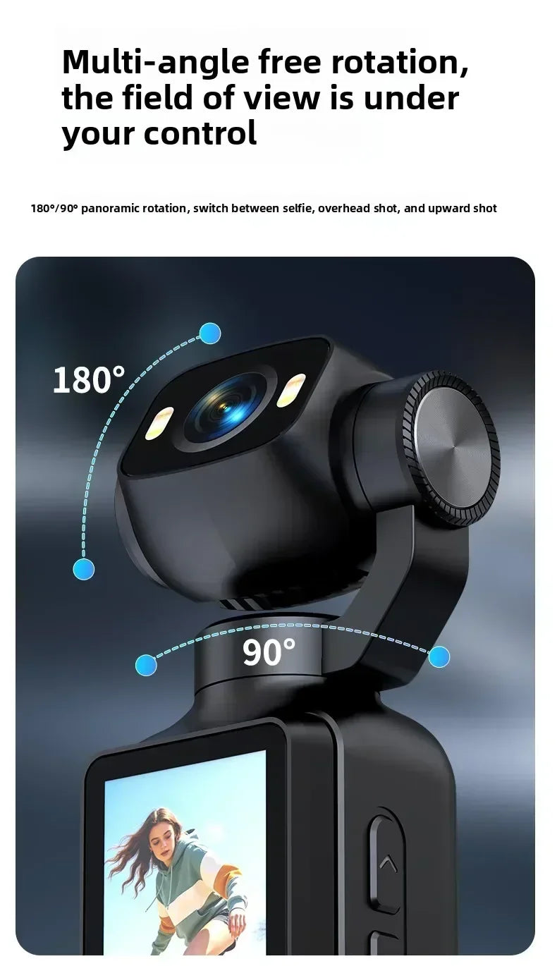 Action Camera 4K con gimbal e obiettivo 180°