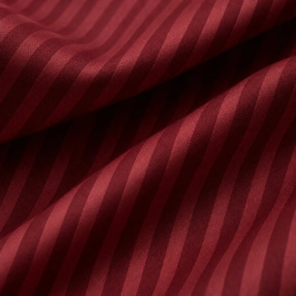 Set lenzuolo e federa in cotone puro, righe rosse