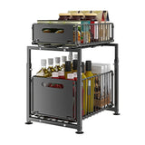 Organizer sottolavello estraibile 2 livelli, telaio carbonio