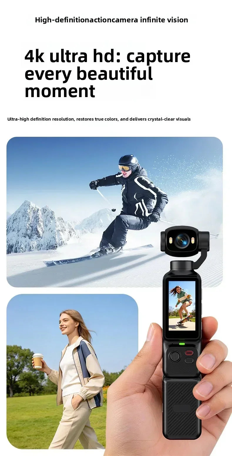 Action Camera 4K con gimbal e obiettivo 180°