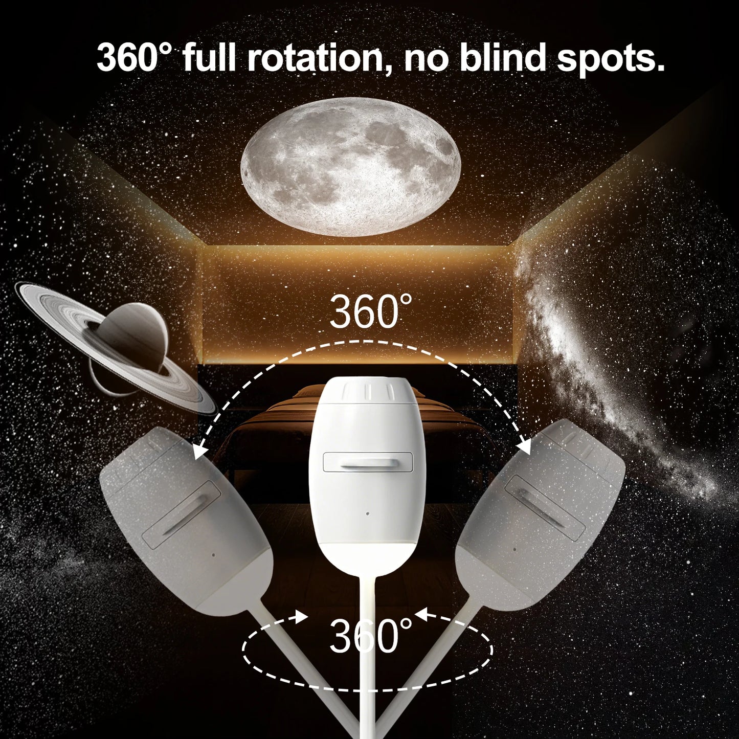Lampada Proiettore Galassia 2 in 1 USB – Trasforma ogni stanza in un cielo stellato ricco di atmosfera e magia
