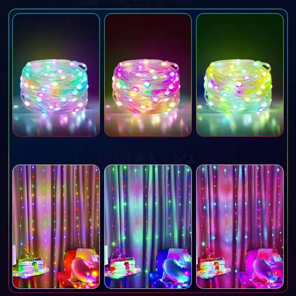Luci LED Fairy Bluetooth DIY RGB indirizzabili 5-20m