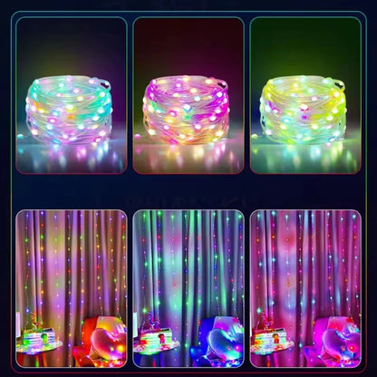 Luci LED Fairy Bluetooth DIY RGB indirizzabili 5-20m