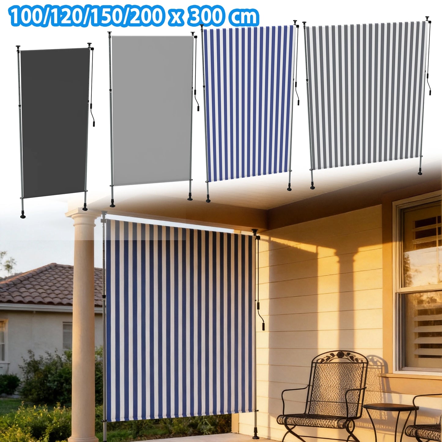 Tenda verticale da balcone – protezione solare regolabile