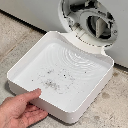 Vaschetta raccogli acqua scarico lavatrice – con filtro lanugine e raccolta oggetti per lavanderia pulita