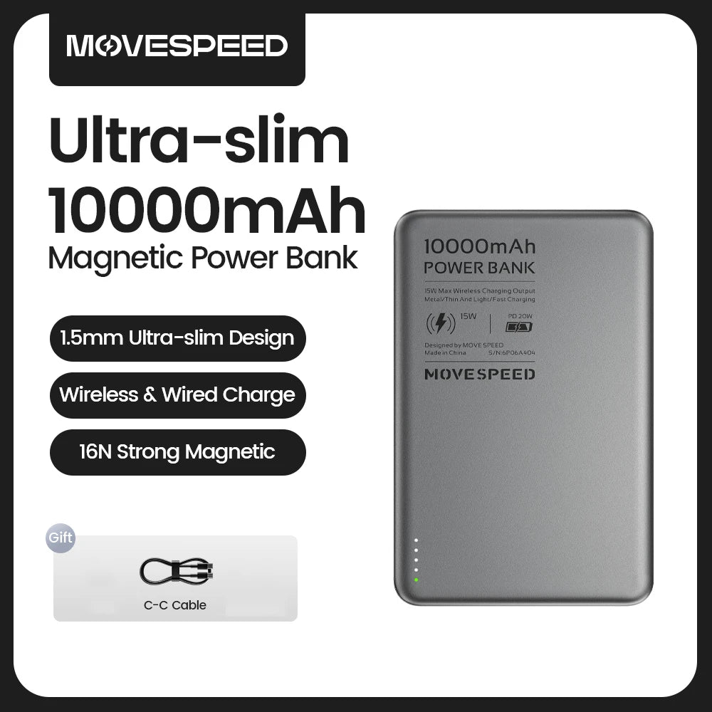Power bank magnetico 10000mAh Slim 20W PD