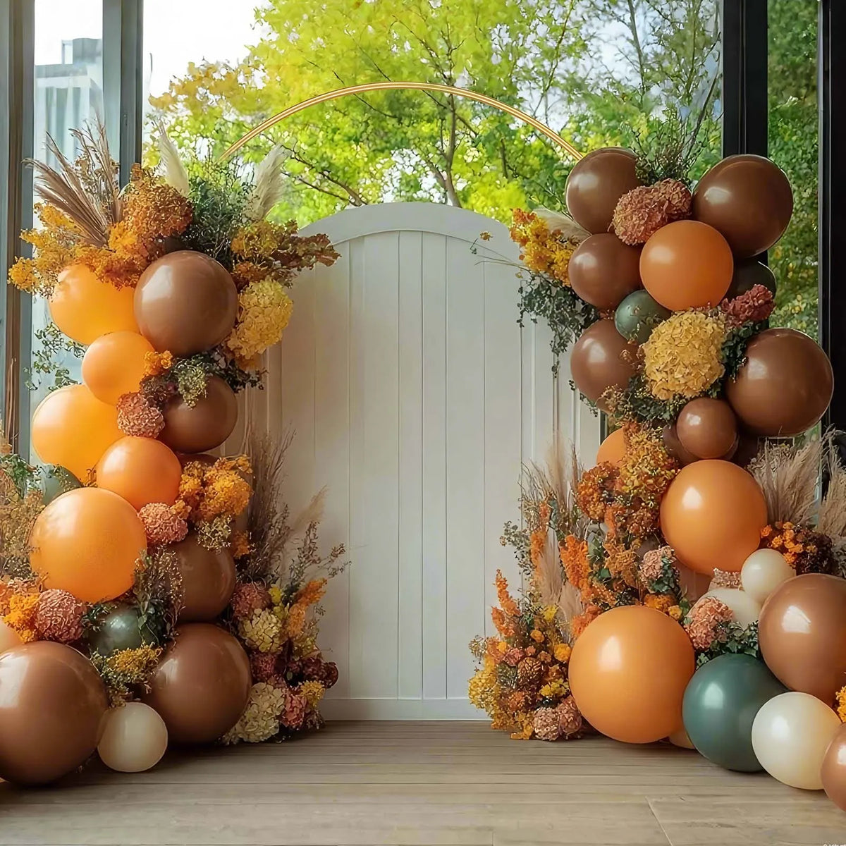 Arco circolare in metallo gold 2,1×2,4 m - riutilizzabile