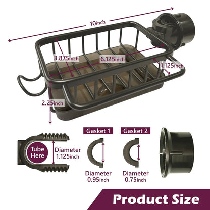 Organizer rubinetto cucina regolabile per tubi 0.7-1.1inch