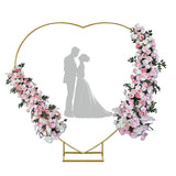 Arco a cuore 2x2m in metallo dorato elegante