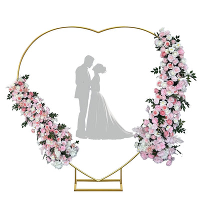 Arco a cuore 2x2m in metallo dorato elegante