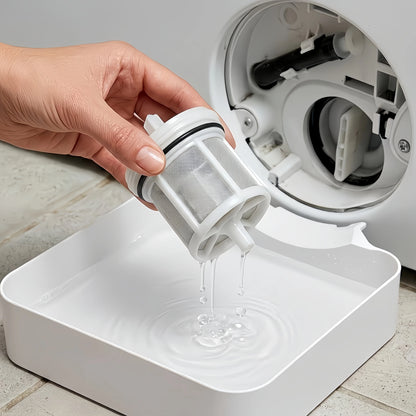 Vaschetta raccogli acqua scarico lavatrice – con filtro lanugine e raccolta oggetti per lavanderia pulita