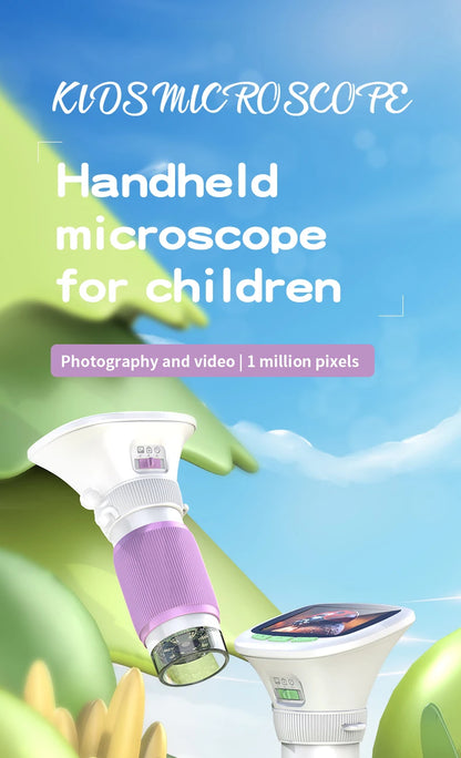 Microscopio tascabile per bambini con schermo 2,4 pollici HD
