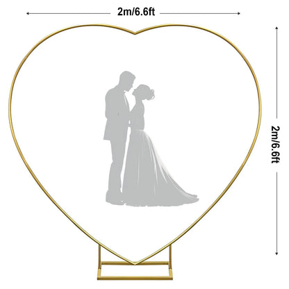 Arco a cuore 2x2m in metallo dorato elegante