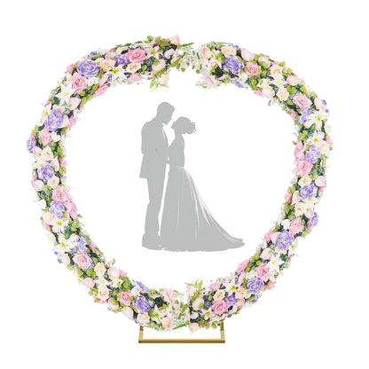 Arco a cuore 2x2m in metallo dorato elegante