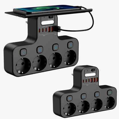 Multipresa EU 4000W con USB‑C e luce notturna intelligente – organizza alimentazione in casa e ufficio