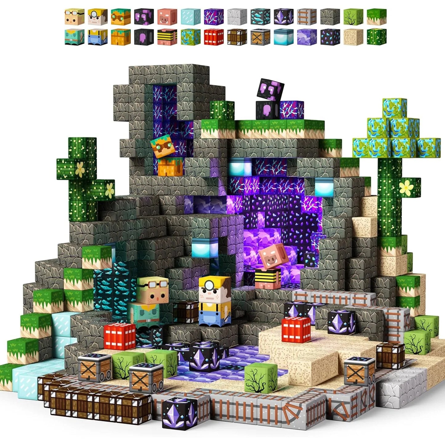 Blocchi Magnetici Mine World – Costruisci, Esplora e Impara Giocando
