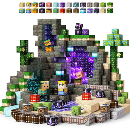 Blocchi Magnetici Mine World – Costruisci, Esplora e Impara Giocando