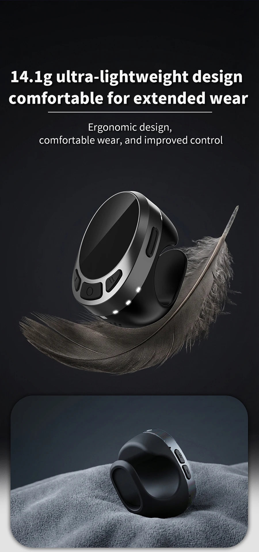 Telecomando Bluetooth con anello scroll compatto e portatile TPKI