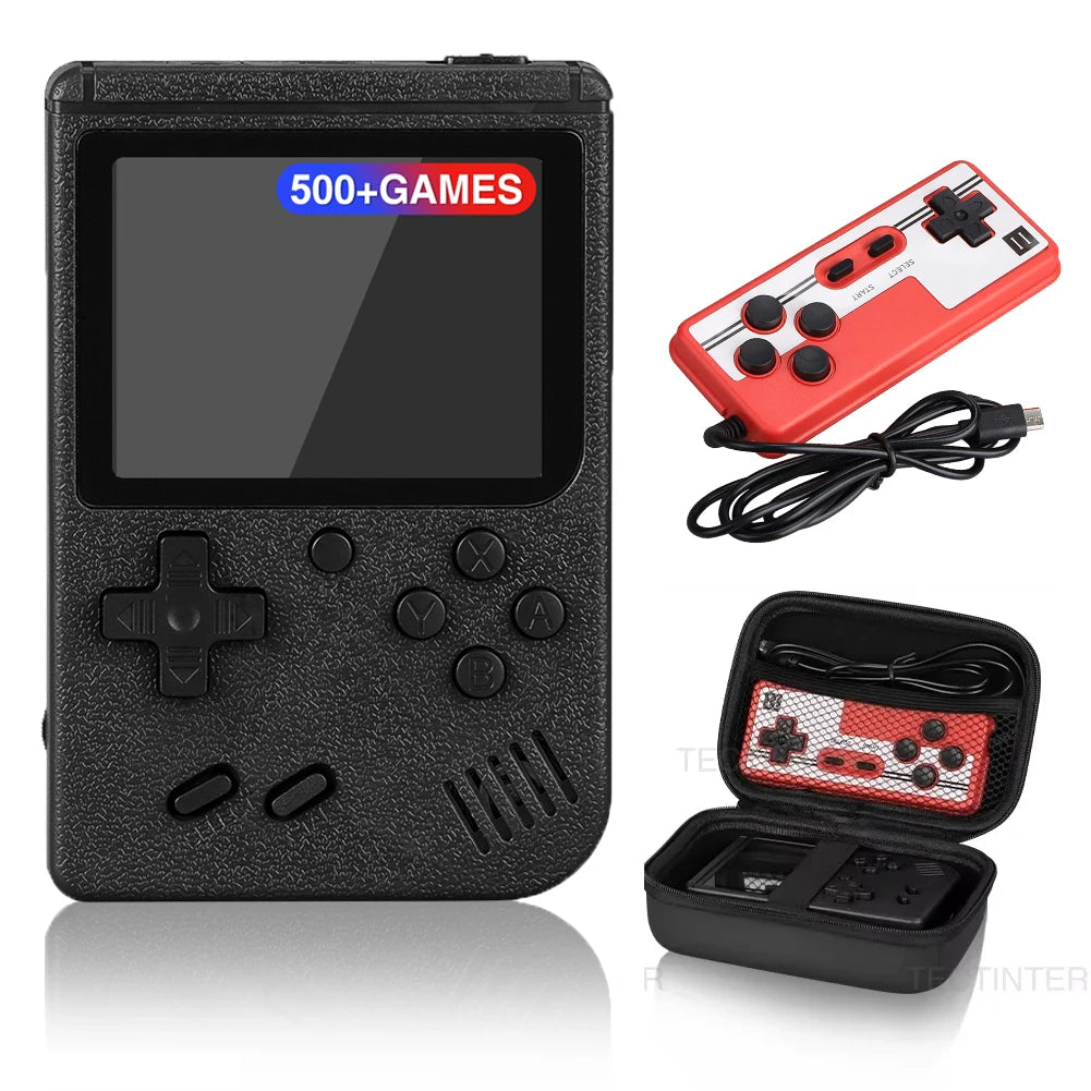 Console portatile 8 bit con 500 giochi integrati retro