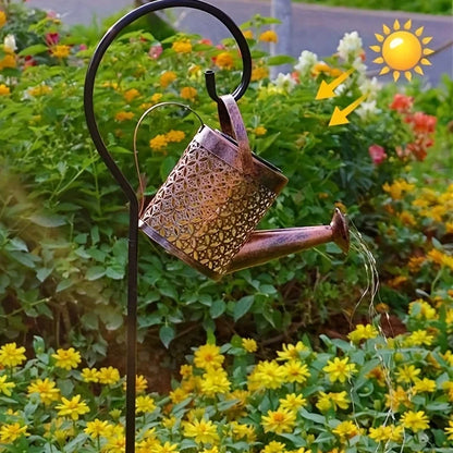 Lanterna Solare Retrò ad Annaffiatoio – L’effetto luminoso decorativo che rende magico ogni giardino
