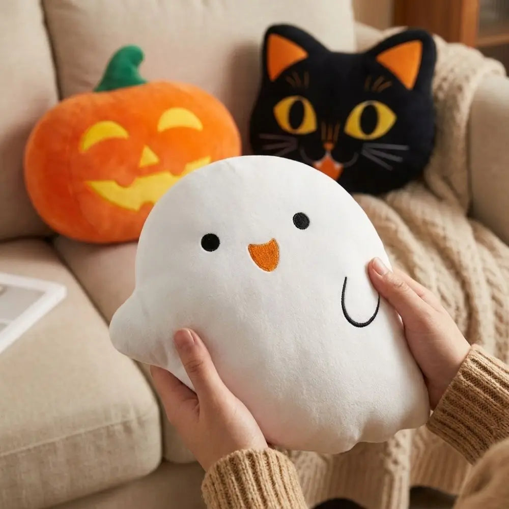 Cuscino Halloween Gatto Nero morbido in PP