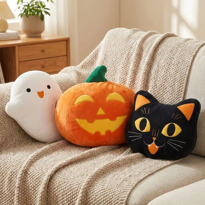 Cuscino Halloween Gatto Nero morbido in PP