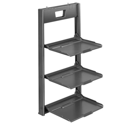 Scaffale 3 Ripiani con Ventose Potenti, Antiscivolo
