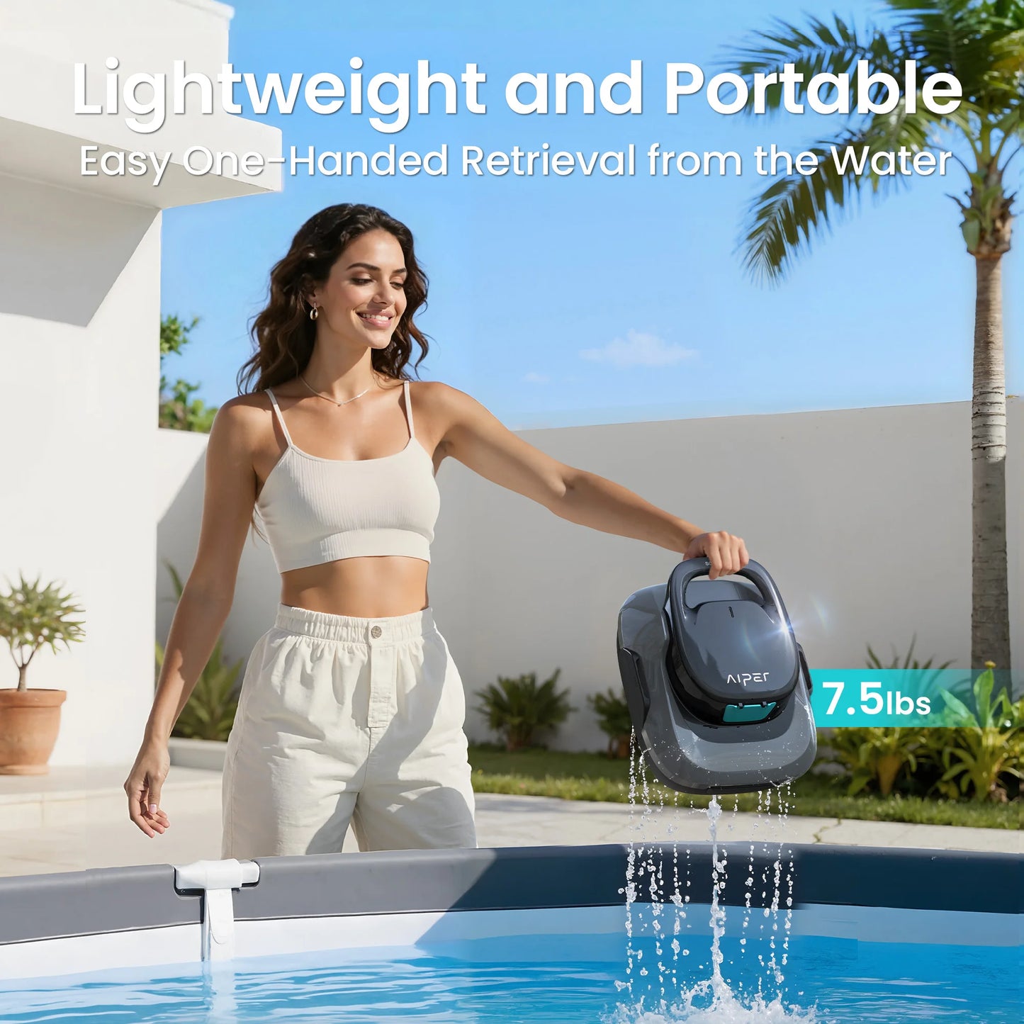 Robot piscina IPER ricondizionato cordless — 90 min e parcheggio auto