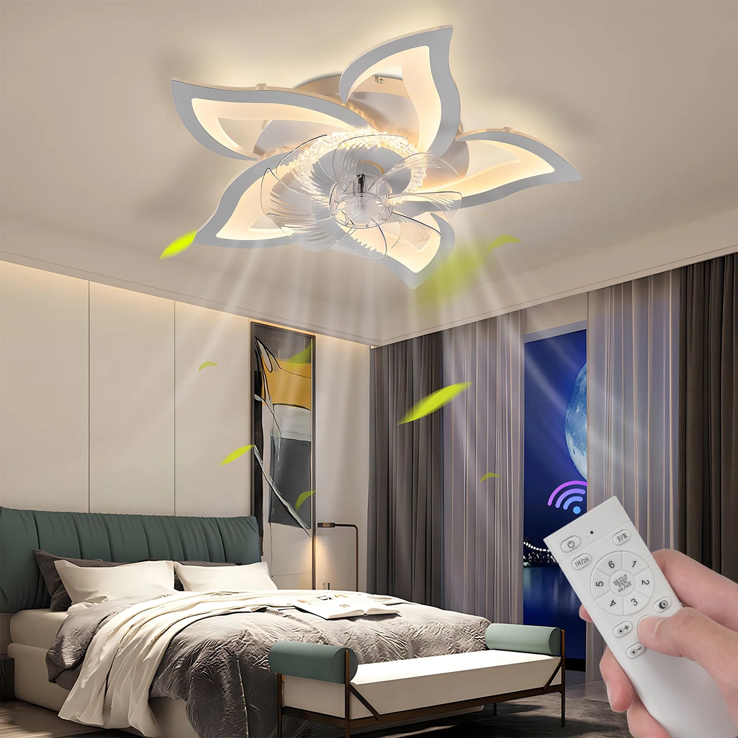 Ventilatore da Soffitto LED Smart – Aria Fresca e Luce Sempre Perfetta