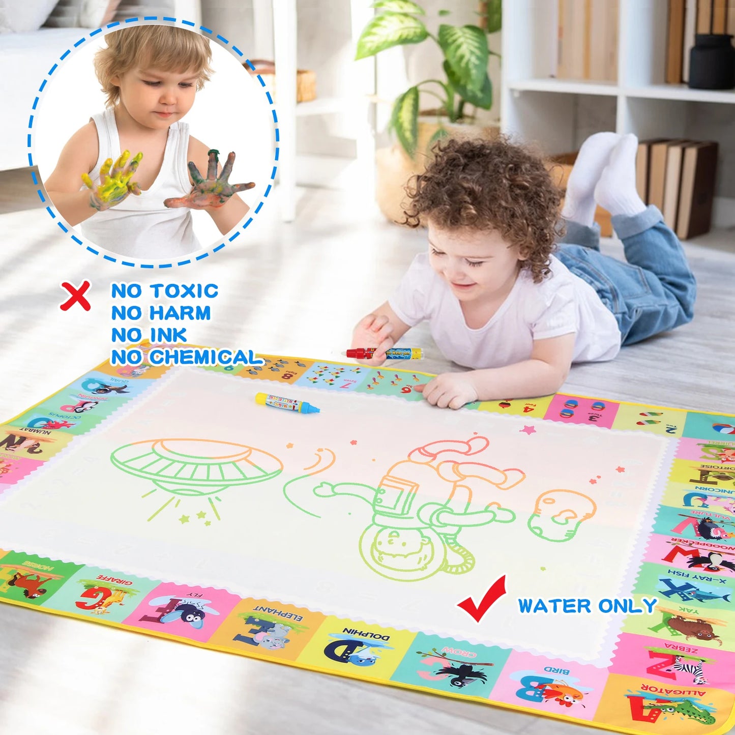Tappeto Magico da Disegno ad Acqua – Creatività Senza Sporcare