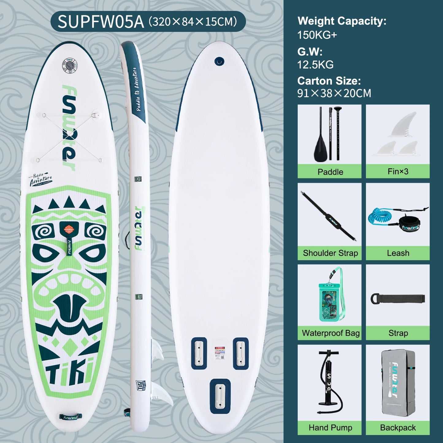 Feath-R-Lite 11' SUP gonfiabile - kit accessori