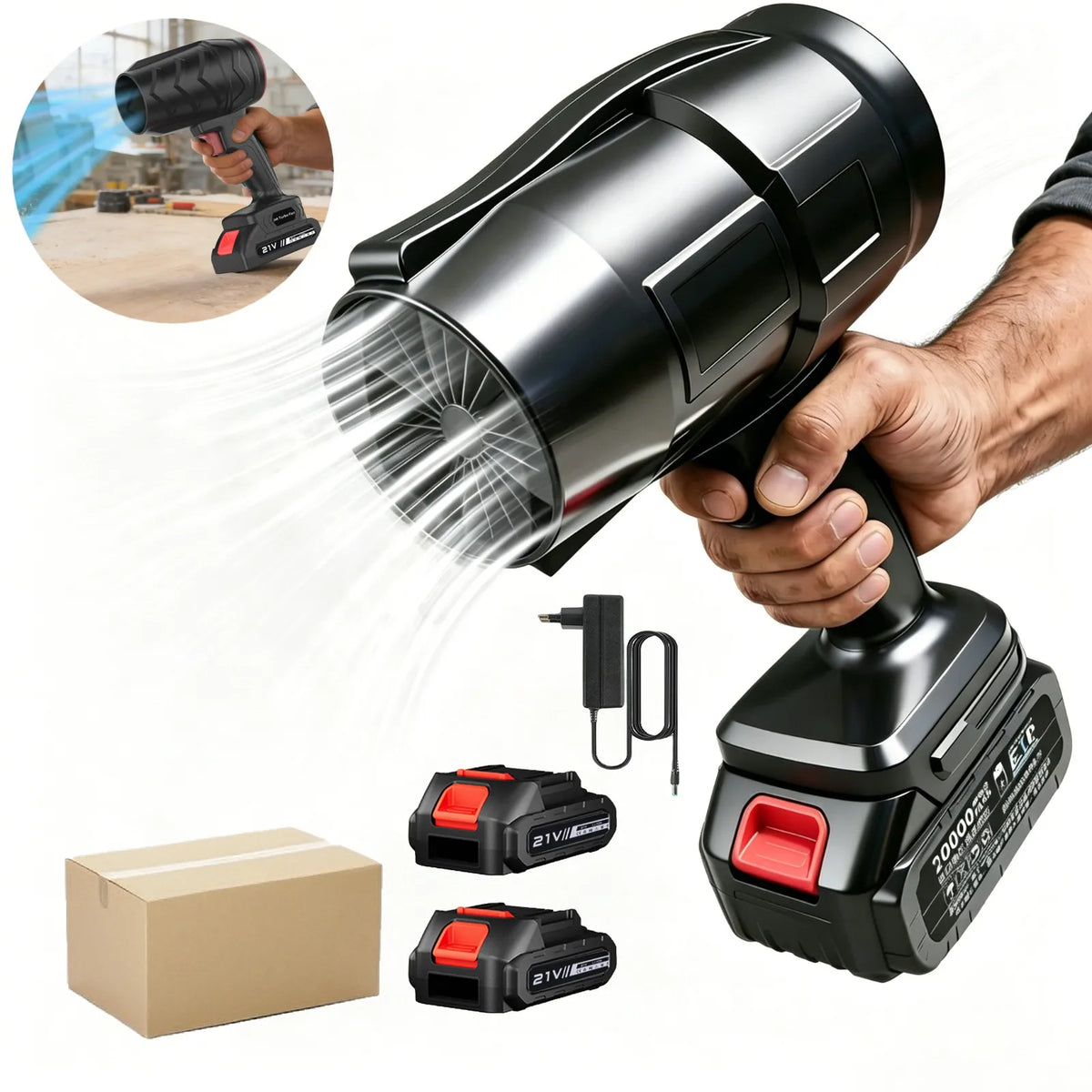Soffiatrice Turbo 120 km/h - 300W cordless 21V