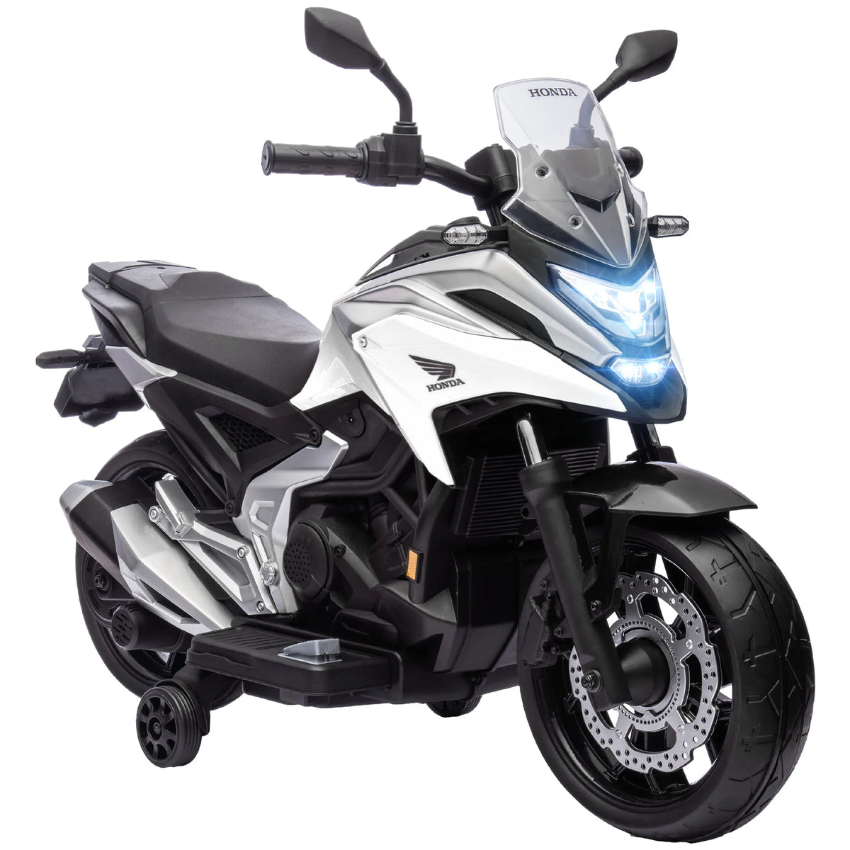 Moto elettrica per bambini — avvio con pulsante e musica