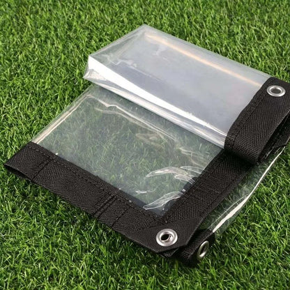 Telo in PET 0,12 mm trasparente con occhielli anti-pioggia