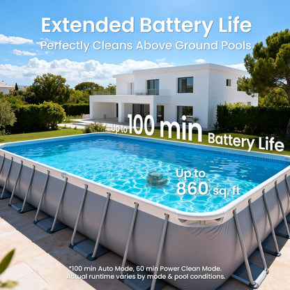 Robot piscina IPER ricondizionato cordless — 90 min e parcheggio auto