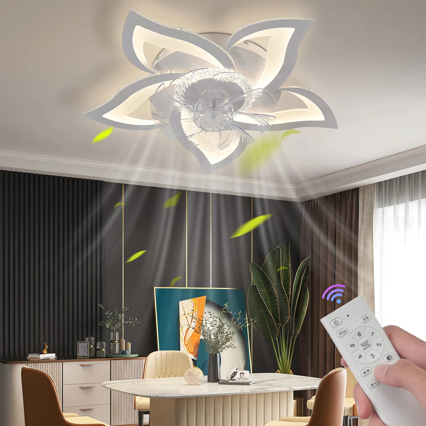 Ventilatore da Soffitto LED Smart – Aria Fresca e Luce Sempre Perfetta