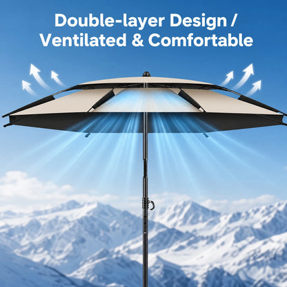 Ombrellone 220 cm con protezione UV e doppio strato